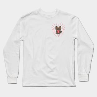 Cute Brown Tabby Love Cat Long Sleeve T-Shirt